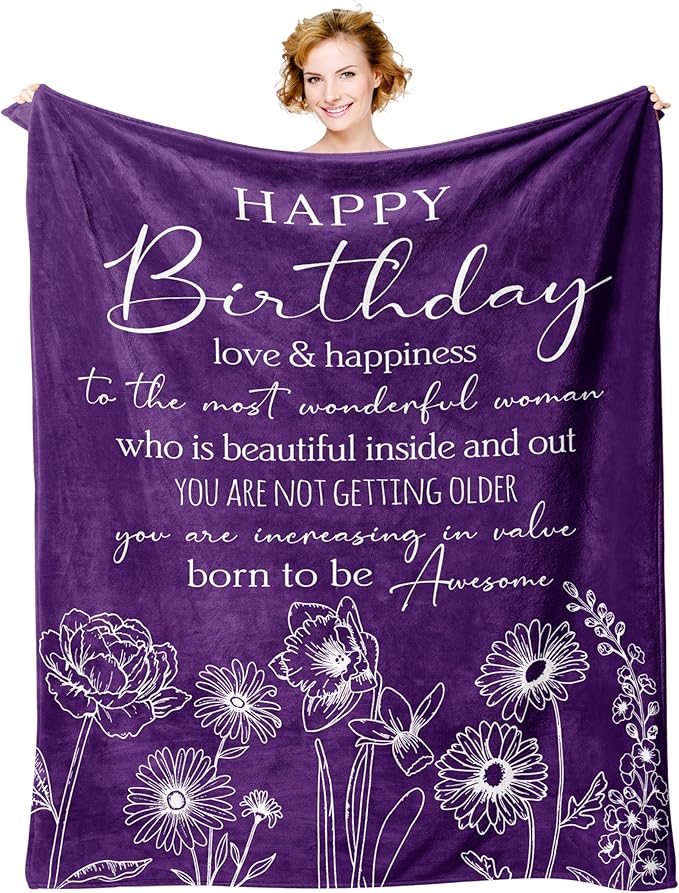 Flannel Birthday Blanket 60"x50"