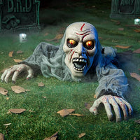 Load image into Gallery viewer, Terrifying Light-Up Zombie Groundbreaker w/ Sound for Halloween Yard Decor
