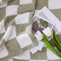 Load image into Gallery viewer, Checkered Microfiber Throw Blanket - Soft, Cozy, Lightweight &amp; Warm 50&quot;x70&quot;
