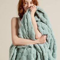 Load image into Gallery viewer, Sage Green Fleece Throw Blanket
