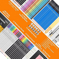 Load image into Gallery viewer, 176-Piece Art Supplies Kit with 3-Color Sketch Pad &amp; Drawing Tools

