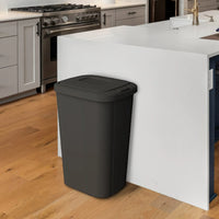 Load image into Gallery viewer, 13.3 Gallon Black Touch Top Kitchen Trash Can
