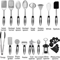 Load image into Gallery viewer, Premium 41-Piece Kitchen Utensil Set Stainless Steel Silicone Nonstick Dishwasher Safe
