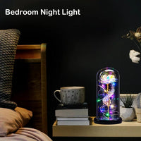 Load image into Gallery viewer, Galaxy Rose Gifts Colorful Artificial Flower Rose Light Gift in A Glass Dome Flowers Gifts
