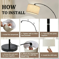 Load image into Gallery viewer, Adjustable Modern Arc Floor Lamp
