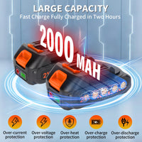 Load image into Gallery viewer, 6&quot; Mini Chainsaw Cordless with 2 Batteries &amp; 2 Chains for Wood Cutting
