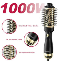 Load image into Gallery viewer, Hair Dryer Brush 4-in-1 Volumizer Ionic Ceramic Titanium Barrel
