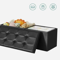 Load image into Gallery viewer, 43&quot; Folding Storage Ottoman Bench
