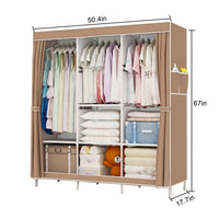 Load image into Gallery viewer, Portable Clothes Organizer Wardrobe Closet - 50x17x67inch
