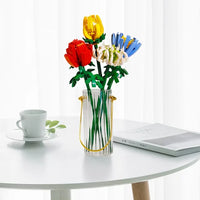 Load image into Gallery viewer, Flowers Bouquet Building Blocks Set Comes with Exquisite Packaging Box,5 sets of random colors and flowers
