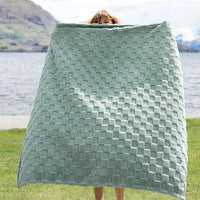 Load image into Gallery viewer, Sage Green Fleece Throw Blanket
