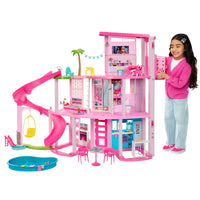 Load image into Gallery viewer, Barbie Dreamhouse, 75+ Pieces, Pool Party Doll House with 3 Story Slide

