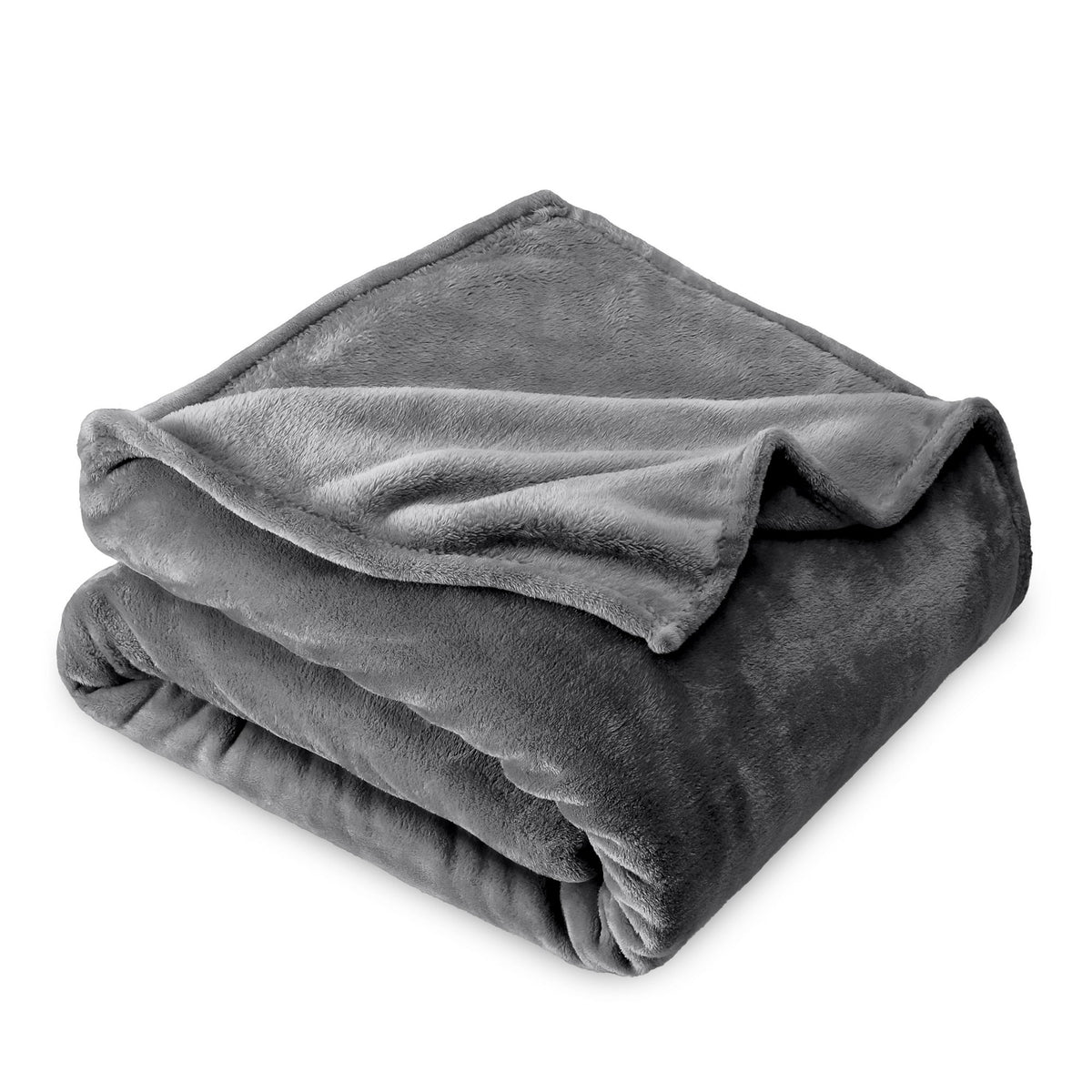 Micro plush Fleece Blanket - Soft & Cozy Full/Queen Size Gray Blanket