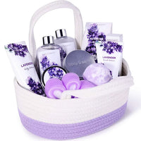 Load image into Gallery viewer, &quot;Luxury Lavender Spa Gift Set - 11 Piece Bath Basket for Women
