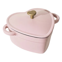 Load image into Gallery viewer, Cast Iron Heart Dutch Oven, Pink Champagne by Drew Barrymore
