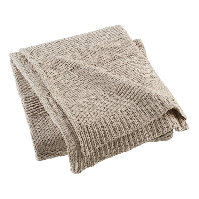 Chenille Throw, Porcini, 50 x 60 inches