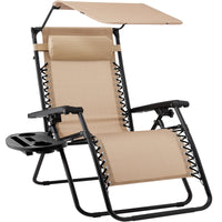 Load image into Gallery viewer, Relax in Style with Our Beige Folding Zero Gravity Recliner Chair
