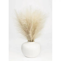 Load image into Gallery viewer, 14&quot; Artificial Pampas in White Ceramic Vase, Boho Home Decor
