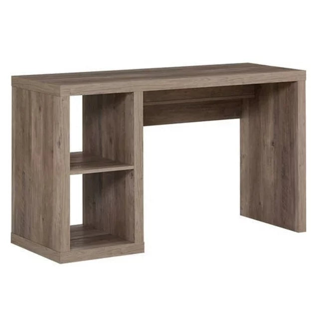 Timeless Rustic Gray Cube Storage Office Desk