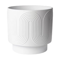 Load image into Gallery viewer, 12&quot; Amy Ceramic Planter White Modern Indoor Outdoor
