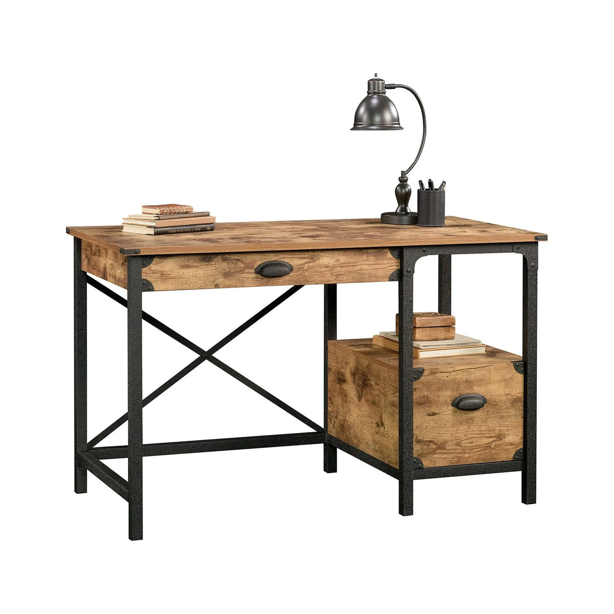 Rustic Country Desk - Weathered Pine Finish
