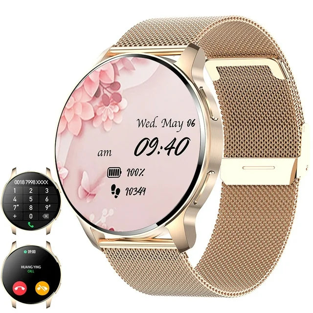 Women's Gold Steel Smartwatch