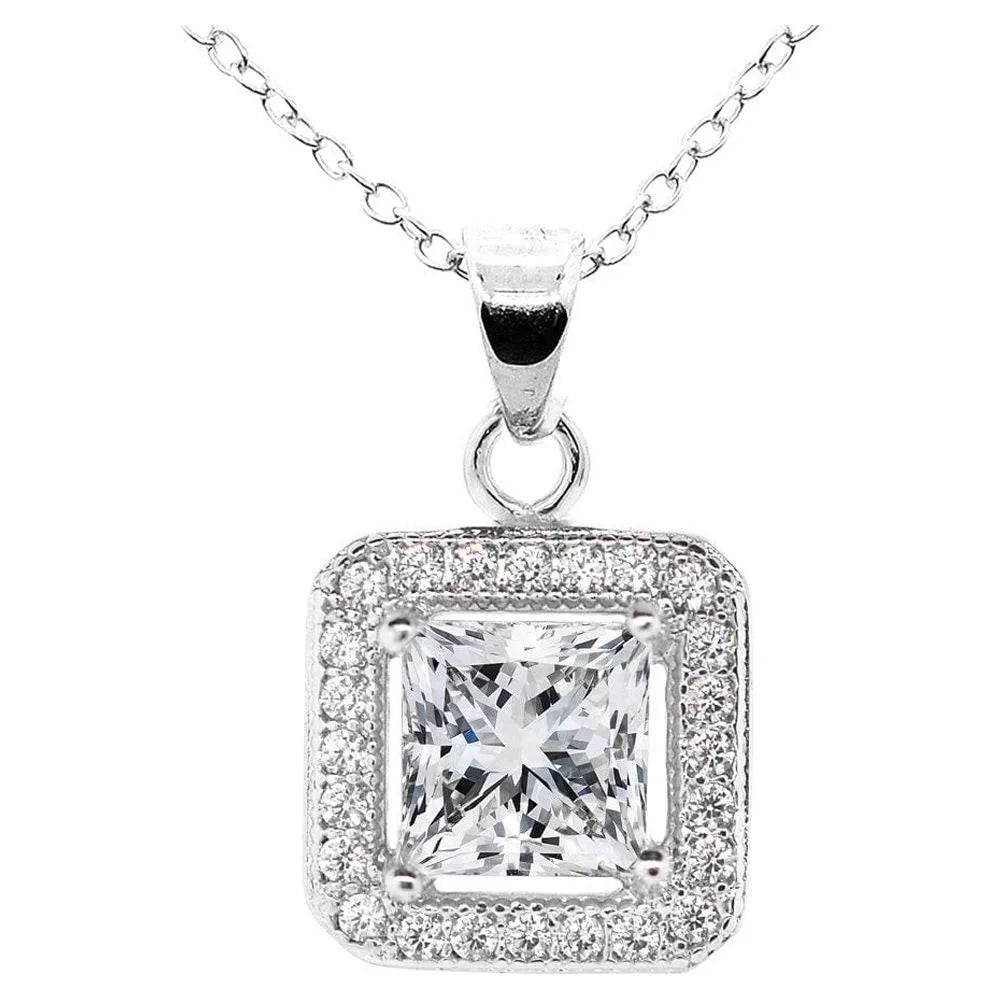 Ivy 18k White Gold-Plated Silver Pendant Necklace