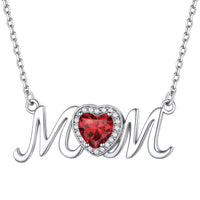 Load image into Gallery viewer, Mom Necklace for Women 925 Sterling Silver Heart
