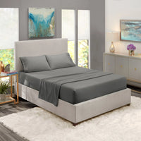Load image into Gallery viewer, 1800 Series Deep Pocket Microfiber Queen Sheet Set | Gray
