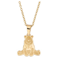 Load image into Gallery viewer, Disney 10K Yellow-Gold Winnie the Pooh Pendant Necklace, 18&quot; Chain

