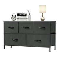 Load image into Gallery viewer, Versatile Fabric Dresser with Wood Top
