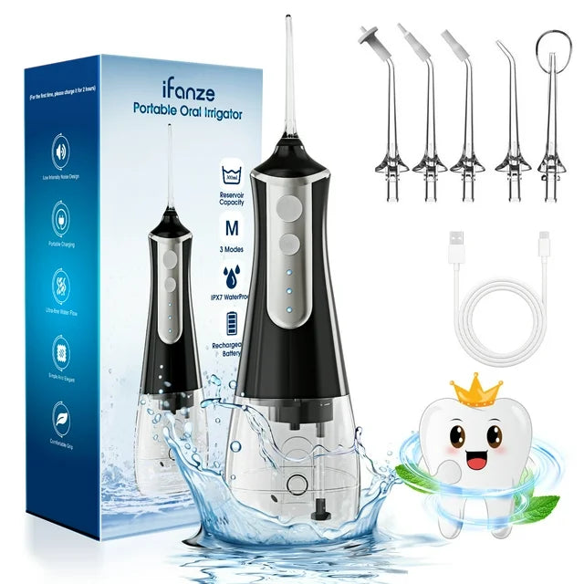 Water Flosser Cordless Oral Irrigator 3 Modes Rechargeable Teeth Cleaner