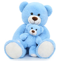 Load image into Gallery viewer, Mommy and Baby Giant Teddy Bear 39&quot; Bear Stuffed Animal Plush Toy
