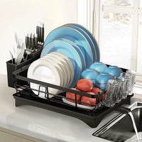 Load image into Gallery viewer, Stainless Steel Dish Rack with Drainage System -
