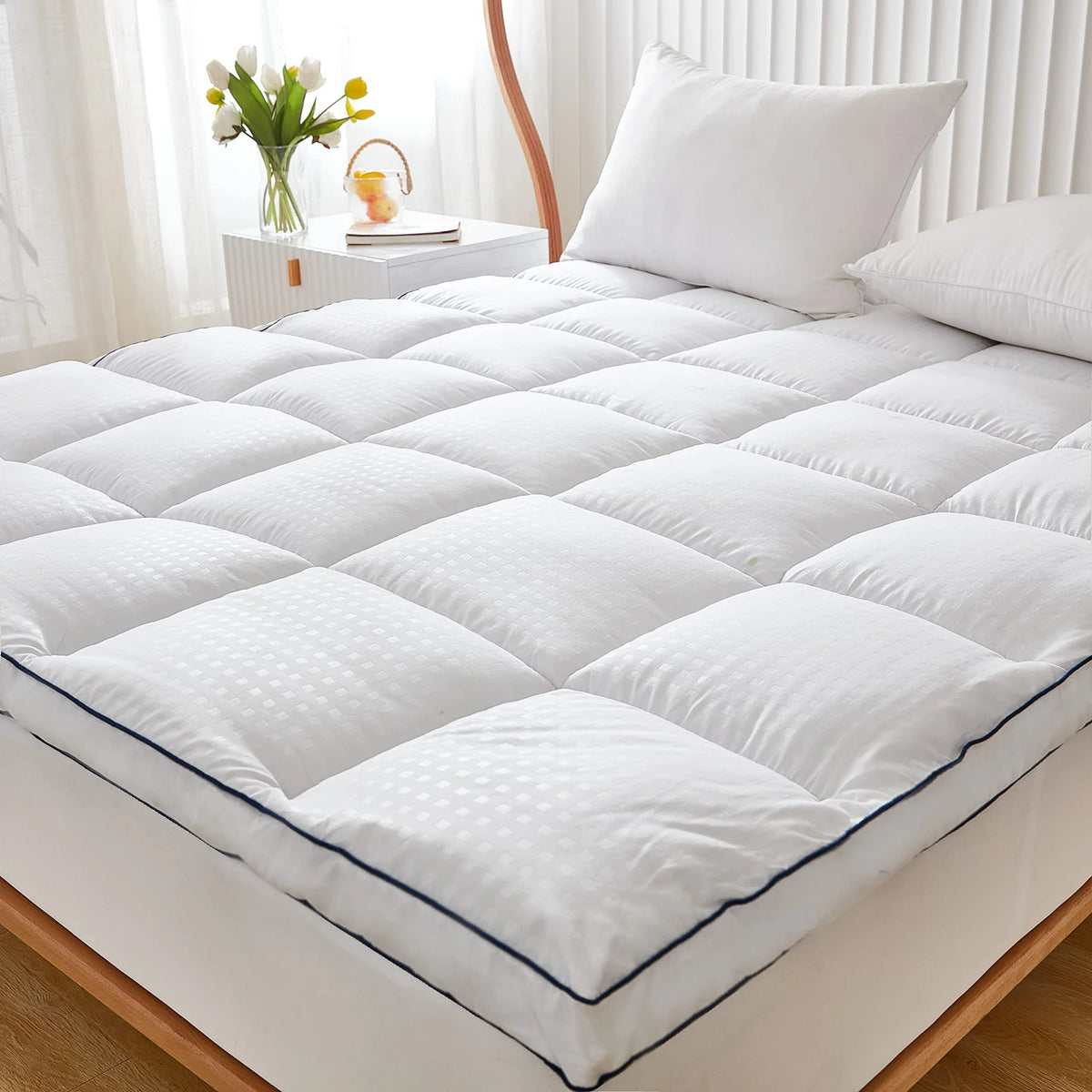 Extra Thick Cooling Mattress Topper Pad Cover