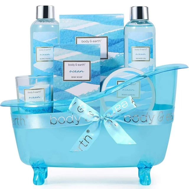 Ocean Bliss Spa Gift Set, 7-Piece Relaxation Bath & Body Kit