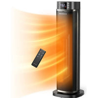Load image into Gallery viewer, 1500W Electric Space Heater with Remote, 70° Oscillation, Timer
