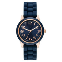 Load image into Gallery viewer, Women&#39;s Blue Silicone Strap Wristwatch
