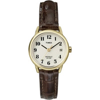 Load image into Gallery viewer, Timex Women&#39;s Easy Reader Date Brown/Gold 25mm Leather Watch
