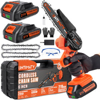 Load image into Gallery viewer, 6&quot; Mini Chainsaw Cordless with 2 Batteries &amp; 2 Chains for Wood Cutting
