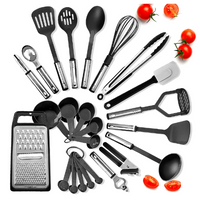 Load image into Gallery viewer, Cooking Utensil Set 24 Piece Stainless Steel

