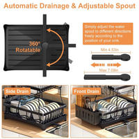 Load image into Gallery viewer, 2-Tier Drying Dish Rack and Drain Board Set
