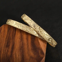 Load image into Gallery viewer, Gold Hawaiian Heritage Bangle Bracelet
