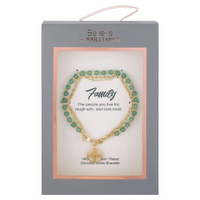 Load image into Gallery viewer, 14K Gold Flash Plated Genuine Green Aventurine Stone Tree Layered Bracelet
