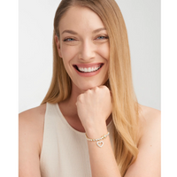 Load image into Gallery viewer, Ladies&#39; Tennis Bracelet with Accent Open Heart Charm
