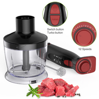 Load image into Gallery viewer, 12-Speed Multi-Function Handheld Stick Blender with Stainless Steel Blades for Immersion Blending
