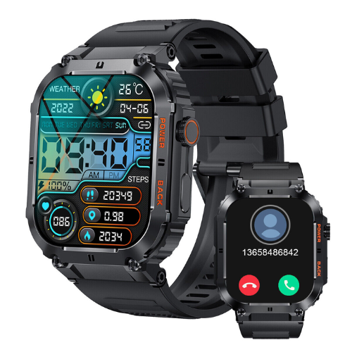 Military Smart Watch for Men - Robust Tactical Fitness Tracker with Call Capability