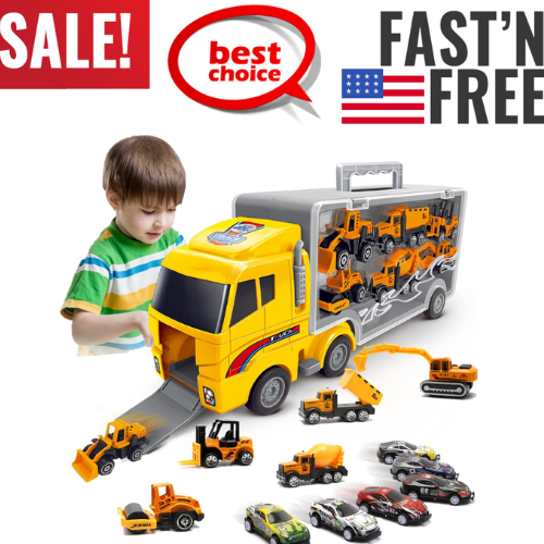Kids Toys For Boys Girls Toys For 3 4 5 6 Year Old Boys Toddler Truck Gift color Yellow
