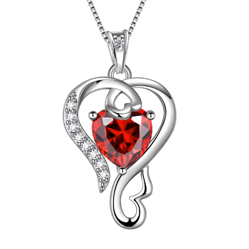 925 Sterling Silver Love Heart Necklace