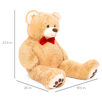 Load image into Gallery viewer, 38in Giant Soft Plush Teddy Bear Stuffed Animal Toy w/ Bow Tie
